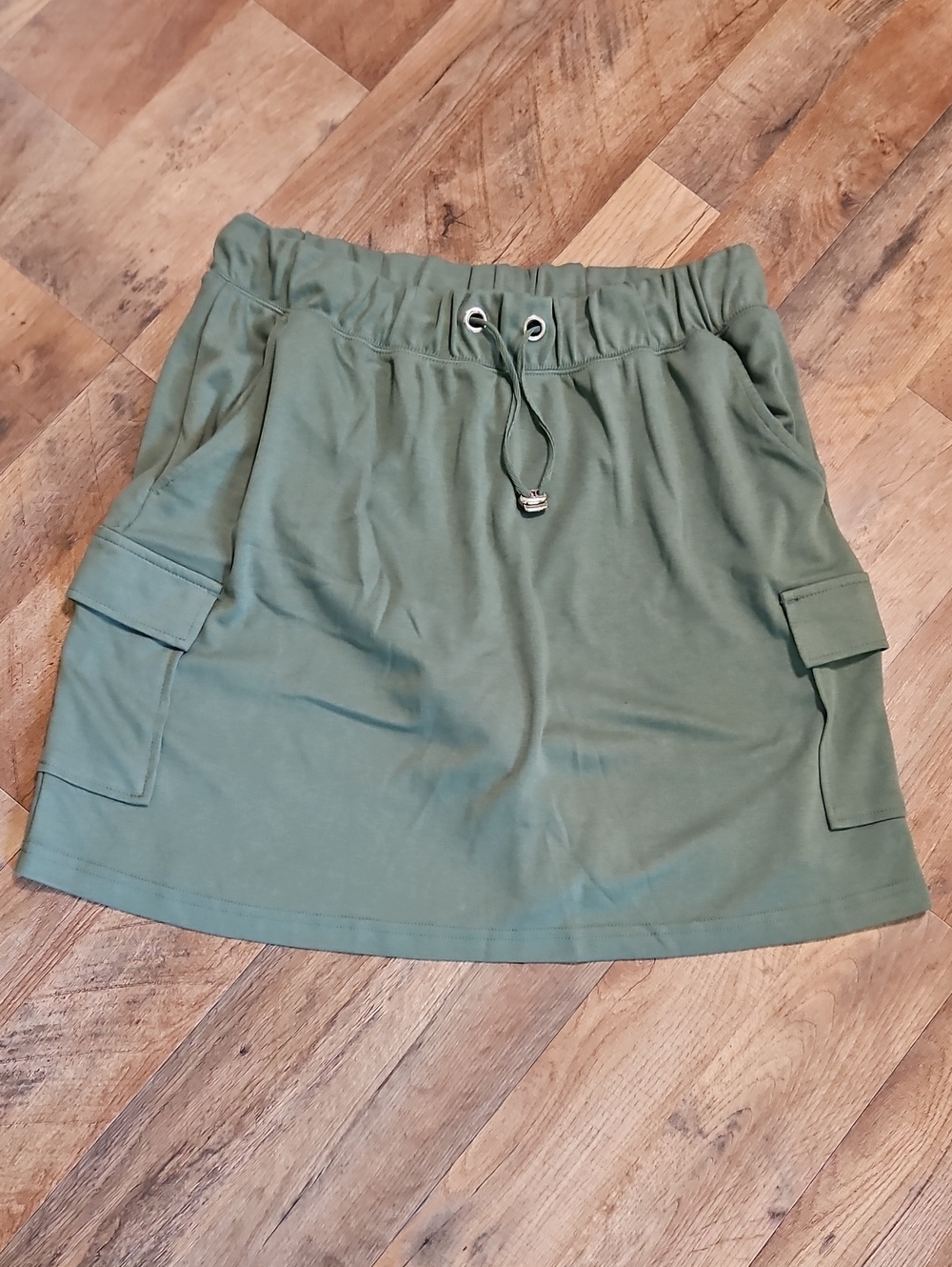 👖WOMAN WITHIN Casual Olive Cargo Pocket Skorts